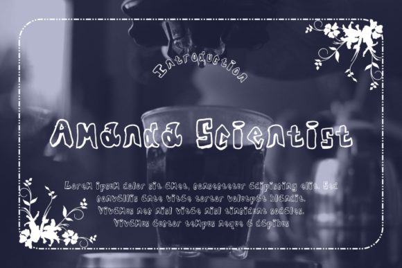 Amanda Scientist: A Display Font for Digital Creative Impact